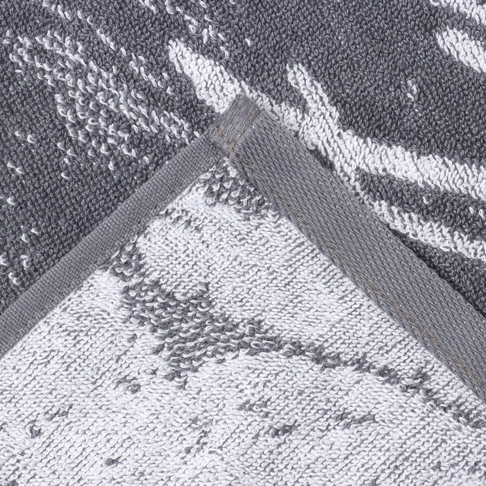 Полотенце махровое Этель "Александр" серый, 50х90см, 100% хлопок, 420гр/м2