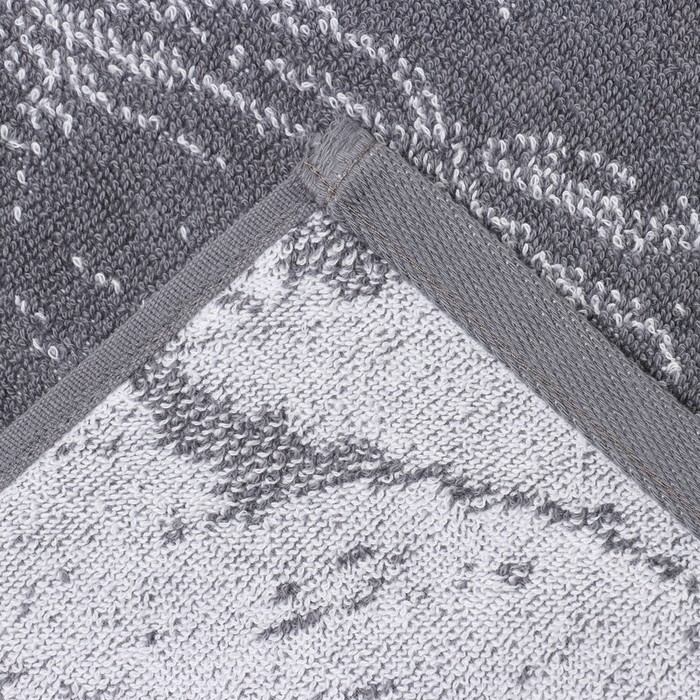 Полотенце махровое Этель "Иван" серый, 50х90см, 100% хлопок, 420гр/м2