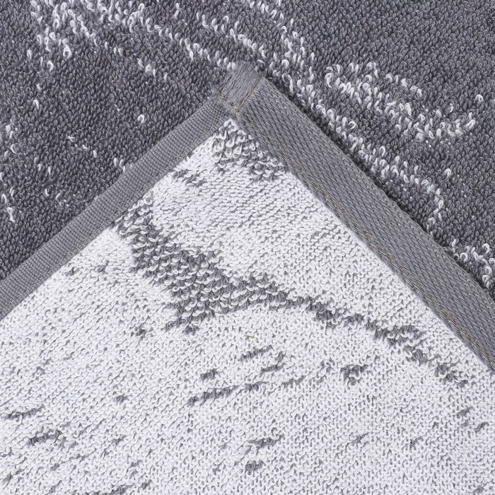 Полотенце махровое Этель "Павел" серый, 50х90см, 100% хлопок, 420гр/м2
