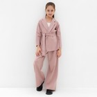 Комплект для девочки (жакет и брюки) MINAKU: PartyDress, цвет пыльно-розовый, рост 128 см - фото 2148651