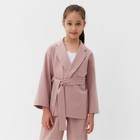 Комплект для девочки (жакет и брюки) MINAKU: PartyDress, цвет пыльно-розовый, рост 128 см - Фото 2