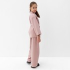 Комплект для девочки (жакет и брюки) MINAKU: PartyDress, цвет пыльно-розовый, рост 128 см - Фото 3
