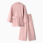 Комплект для девочки (жакет и брюки) MINAKU: PartyDress, цвет пыльно-розовый, рост 128 см - Фото 10