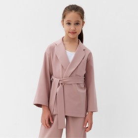 Комплект для девочки (жакет и брюки) MINAKU: PartyDress, цвет пыльно-розовый, рост 134 см