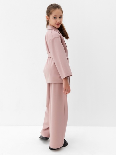 Комплект для девочки (жакет и брюки) MINAKU: PartyDress, пыльно-розовый, рост 134 см