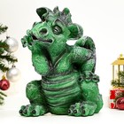 Фигура "Зеленый дракоша" 30см - фото 301673455