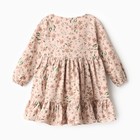 Платье для девочки MINAKU: Cotton collection цвет бежевый в цветочек, рост 92 см - Фото 6