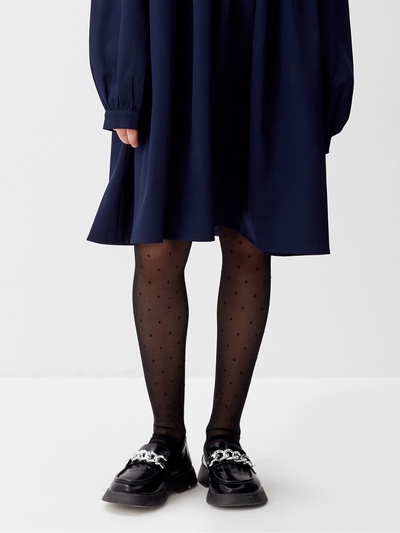 Колготки подростковые «Мелкий горох», чёрные, рост 158-164 см