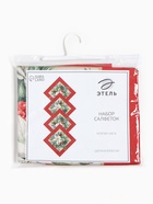 Набор новогодних салфеток «Этель. Рождественский венок», 40×40 см - 4 шт., 100% хлопок, саржа 190 г/м² - фото 63187170