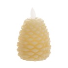 Ночник-свеча "Шишка" LED от батареек 3хLR44 белый 7х7х8 см RISALUX - фото 24552335