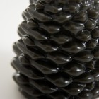 Ночник-свеча "Шишка" LED от батареек 3хLR44 чёрный 7х7х8 см RISALUX - фото 23018685