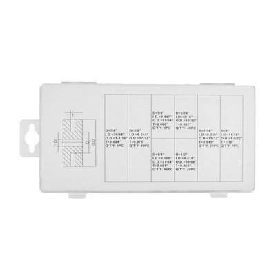 Уплотнительное кольцо, 8 видов, набор 180 шт