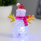 Ночник "Снеговик" LED 1Вт RGB 3хLR44 прозрачный 8х8х10см RISALUX - Фото 2