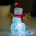 Ночник "Снеговик" LED 1Вт RGB 3хLR44 прозрачный 8х8х10см RISALUX - Фото 3