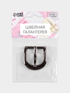 Пряжка для ремня, 3.5×3.5 см, 25 мм, цвет чёрный никель - Фото 3