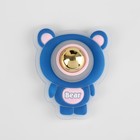 Нашивка силиконовая «Мишка», светящаяся, 5 × 4 см, цвет синий - фото 7618037