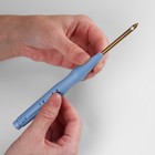 Игла для вышивания, для ковровой техники, d = 4,8 мм, 18,5 см, с нитевдевателем, цвет голубой - Фото 5
