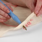 Игла для вышивания, для ковровой техники, d=4.8 мм, 18.5 см, с нитевдевателем, голубая - Фото 6