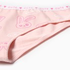 Трусы для девочки, цвет розовый/зайчики, рост 116-122 см - Фото 2