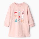 Сорочка для девочки, цвет розовый, рост 86-92 см - фото 11395454