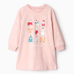 Сорочка для девочки, цвет розовый, рост 104-110 см