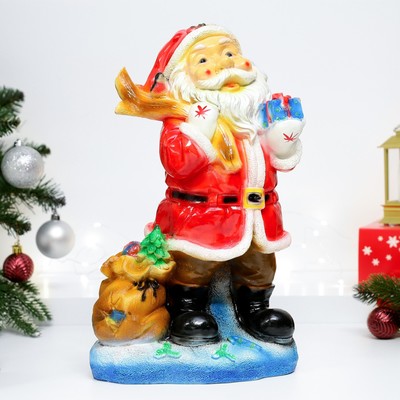 Копилка для денег «Дед Мороз малый», гипс, красный, 21×34 см