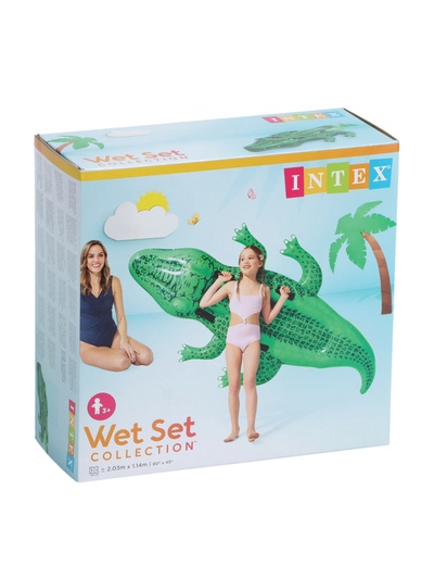 Игрушка для плавания INTEX «Аллигатор» 58562NP, с ручками, 203×114 см, от 3 лет