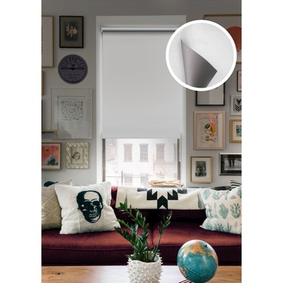 Рулонная штора Blackout silverback, 68х160 см, цвет отражающий/белый