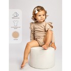 Боди детское с длинным рукавом и рюшами Amarobaby Fashion, рост 56 см, цвет бежевый - Фото 1