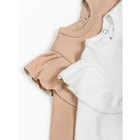 Боди детское с длинным рукавом и рюшами Amarobaby Fashion, рост 56 см, цвет бежевый - Фото 11