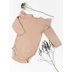 Боди детское с длинным рукавом и рюшами Amarobaby Fashion, рост 56 см, цвет бежевый - Фото 6