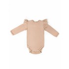 Боди детское с длинным рукавом и рюшами Amarobaby Fashion, рост 56 см, цвет бежевый - Фото 7