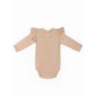 Боди детское с длинным рукавом и рюшами Amarobaby Fashion, рост 56 см, цвет бежевый - Фото 10