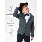 Жакет для мальчика, Pure Love, School, вязаный, рост 152-158 см, цвет серый - Фото 3