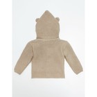 Джемпер детский вязаный с ушками на капюшоне Amarobaby Pure Love, рост 62 см, цвет бежевый - Фото 6