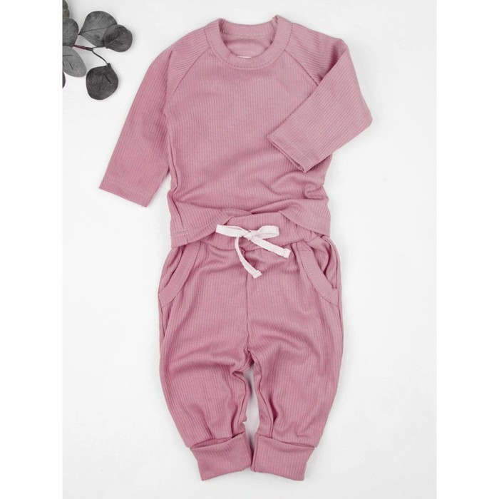 Кофточка и ползунки детские Fashion, рост 62 см, цвет розовый - Фото 1