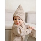 Шапка на завязках детская Amarobaby Pure Love Elf, размер 38-40 см, цвет бежевый - Фото 3