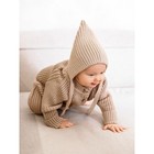 Шапка на завязках детская Amarobaby Pure Love Elf, размер 38-40 см, цвет бежевый - Фото 5