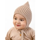 Шапка на завязках детская Amarobaby Pure Love Elf, размер 38-40 см, цвет бежевый - Фото 6