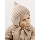 Шапка на завязках детская Amarobaby Pure Love Elf, размер 38-40 см, цвет бежевый - Фото 7
