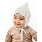Шапка на завязках детская Amarobaby Pure Love Elf, размер 40-42 см, цвет молочный - Фото 6
