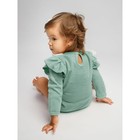 Боди детское с длинным рукавом и рюшами Amarobaby Fashion, рост 68 см, цвет зелёный - Фото 4