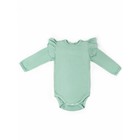 Боди детское с длинным рукавом и рюшами Amarobaby Fashion, рост 68 см, цвет зелёный - Фото 6