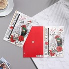 Открытка "С Днём Рождения!" конгрев, тиснение, красные розы, 29х19 см (комплект 10 шт) - фото 23113315