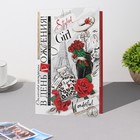 Открытка "С Днём Рождения!" конгрев, тиснение, красные розы, 29х19 см 10112537