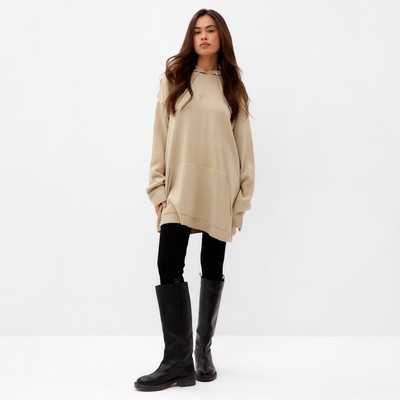 Джемпер женский с вырезами MIST, бежевый, размер XL (52-54)