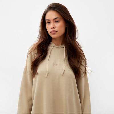 Джемпер женский с капюшоном MIST, бежевый, onesize (44-48)