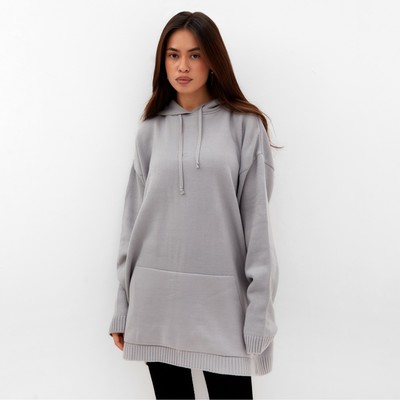 Джемпер женский с капюшоном MIST, серый, onesize (44-48)