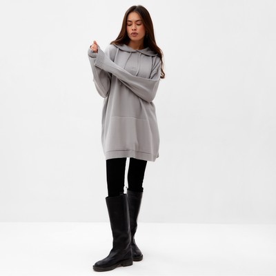 Джемпер женский с капюшоном MIST, серый, onesize (44-48)
