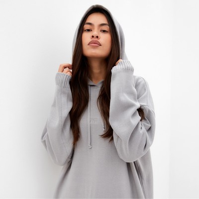 Джемпер женский с капюшоном MIST, серый, onesize (44-48)
